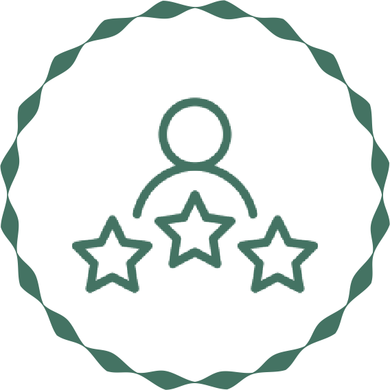 Usuario y estrellas de evaluación